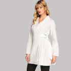 Shein Notched Neck Tie Side Blazer