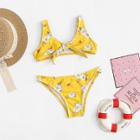 Shein Girls Flower Print Bikini Set