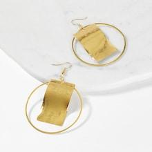 Shein Bar Decor Hoop Drop Earrings