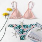 Shein Plus Palm Print Bikini Set