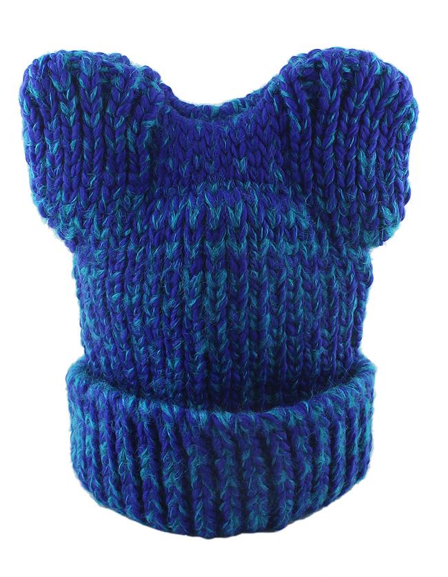 Shein New Coming Blue Trendy Winter Style Beautiful Lady Knitted Hat