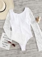 Shein Lace Contrast Swimsuit