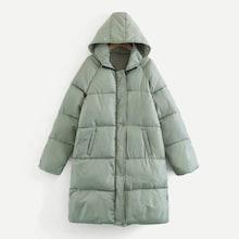 Shein Single Breasted Hooded Puffer Coat