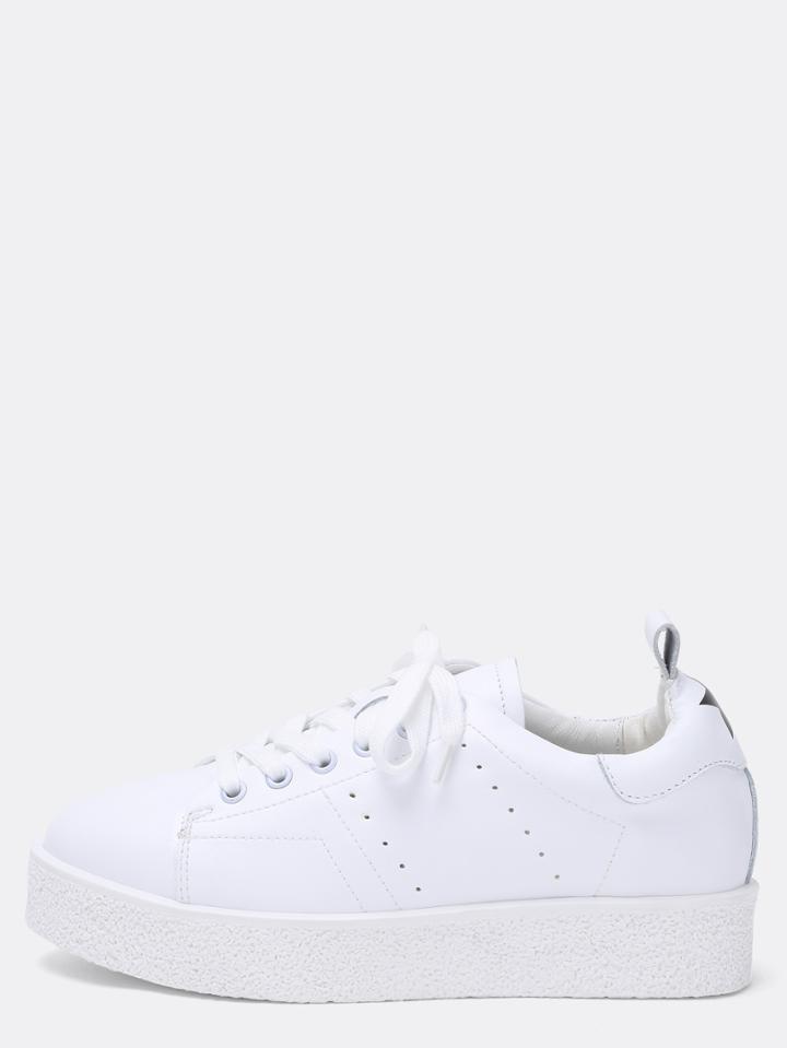 Shein Black Star Print Heel Panel Sneakers
