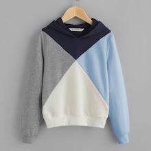 Shein Girls Cut And Sew Hoodie