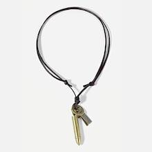 Shein Men Bullet Pendant Necklace