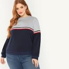 Shein Color Block Striped Sweatshirt