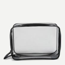 Shein Double Zipper Clear Pouch
