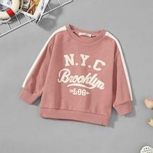 Shein Girls Letter Print Tunic Pullover