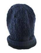 Shein Fashionable Woolen Navyblue Ladies Knitted Beanie Hat