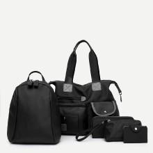 Shein Zipper Detail Combination Bag 5pcs