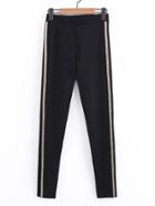 Shein Metallic Sequin Tape Pants