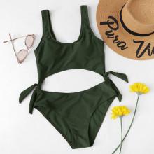 Shein Tie Side Cut-out Swimsuit