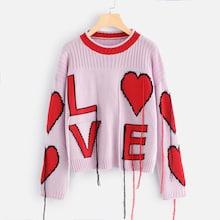 Shein Plus Heart Letter Jumper