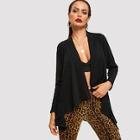 Shein Open Front Solid Cardigan