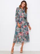 Shein Shirred Waist Dress With Liner Slip Dress