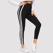 Shein Striped Side Crop Leggings