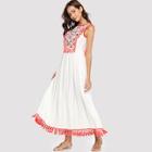 Shein Tassel Flower Embroidered Dress