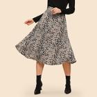 Shein 70s Leopard Print Flare Skirt
