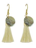 Shein Beige Color Thread Tassel Chain Women Earrings