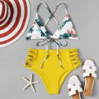 Shein Ladder Cut-out Criss Cross Bikini Set
