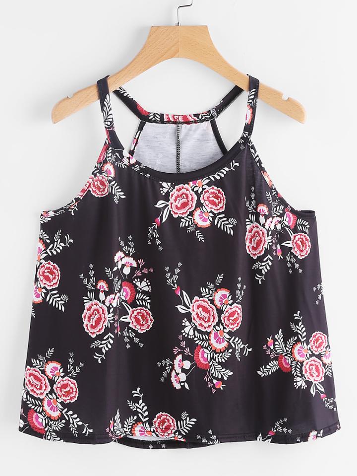 Shein Random Florals Cami Top