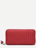 Shein Maroon Faux Leather Woven Clutch Bag