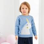 Shein Toddler Boys Fringe Trim Unicorn Pattern Jumper