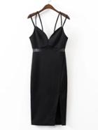 Shein Split Front Strappy Pencil Dress