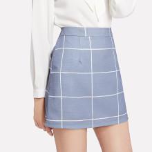 Shein Grid Print Skirt