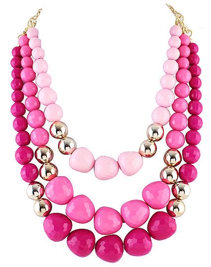 Shein Red Ombre Bead Necklace