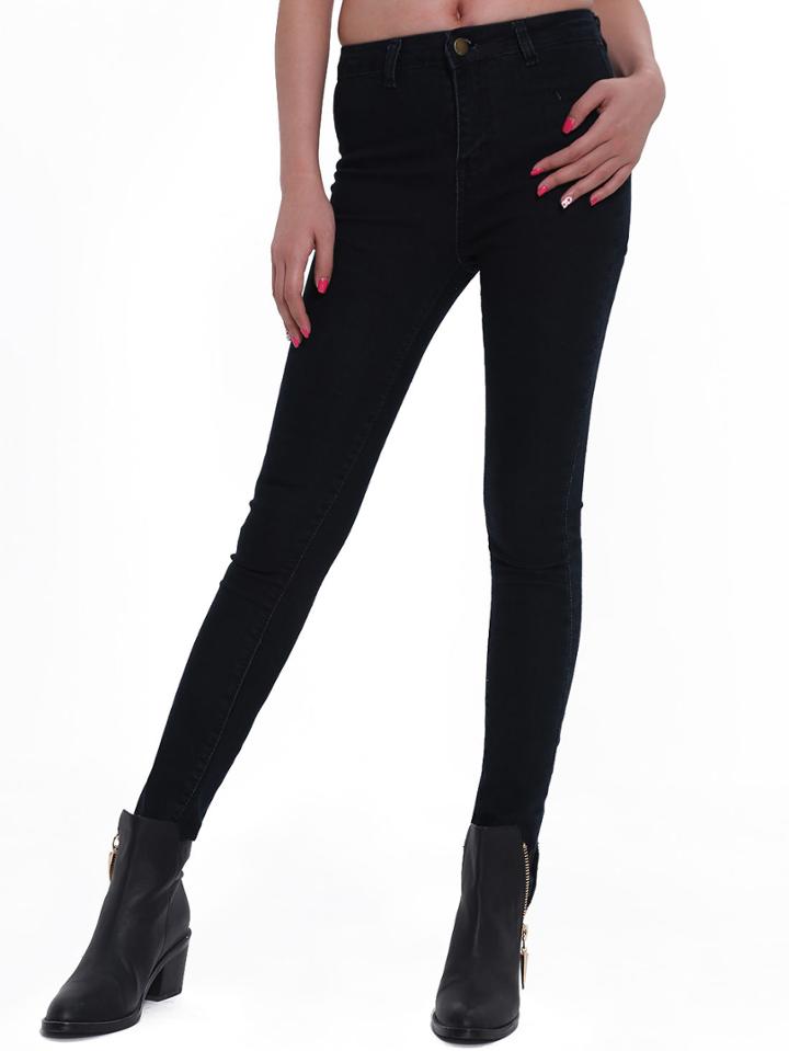 Shein Navy Skinny Casual Denim Pant