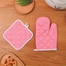 Shein Polka Dot Print Oven Glove 1pc & 1pc Pad