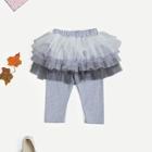 Shein Toddler Girls Mesh Overlay Pants