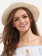 Shein Cream Bow Decorated Beach Hat