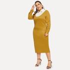 Shein Plus Form Fitting 2 In 1 Dress
