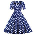 Shein 50s Square-neck Dot Print Dress