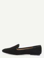 Shein Suede Loafer Flats - Black