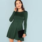 Shein Pleated Solid Dress
