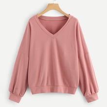 Shein V-neck Drop Shoulder Sweatshirt