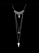 Shein Indian Design Jewelry Long Chain Triangle Pendant Necklace