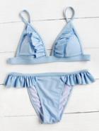 Shein Frill Detail Triangle Bikini Set