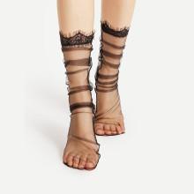 Shein Eyelash Cuff Mesh Socks