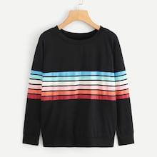 Shein Colorful Striped Sweatshirt