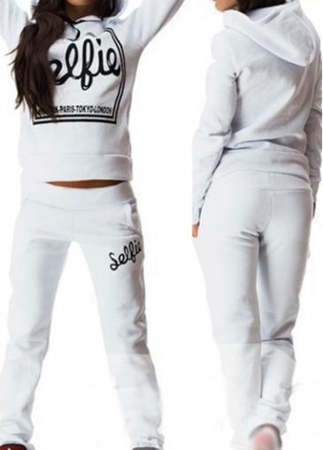 Rosewe Hooded Collar Long Sleeve Top And Pants