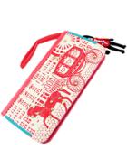 Shein Red Carriage Print Soldier Clutch Bag