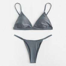 Shein Triangle Print Bikini Set