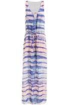 Shein Multicolour V Neck Sleeveless Striped Maxi Dress