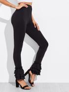 Shein Tiered Bell Bottom Leggings