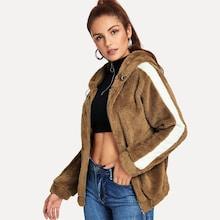 Shein Faux Fur Hooded Jacket